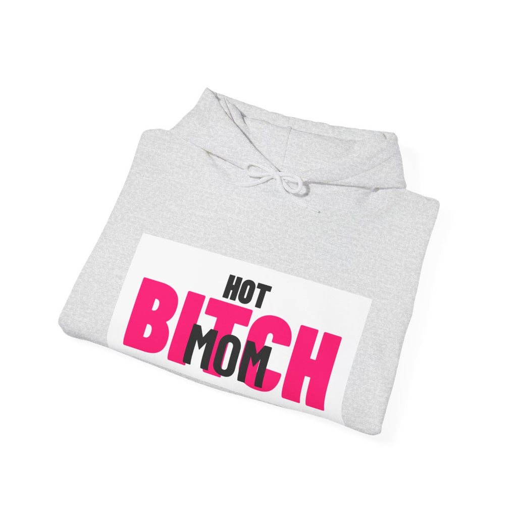 Hot Bitch Mom Hoodie — Black Logo - View 4
