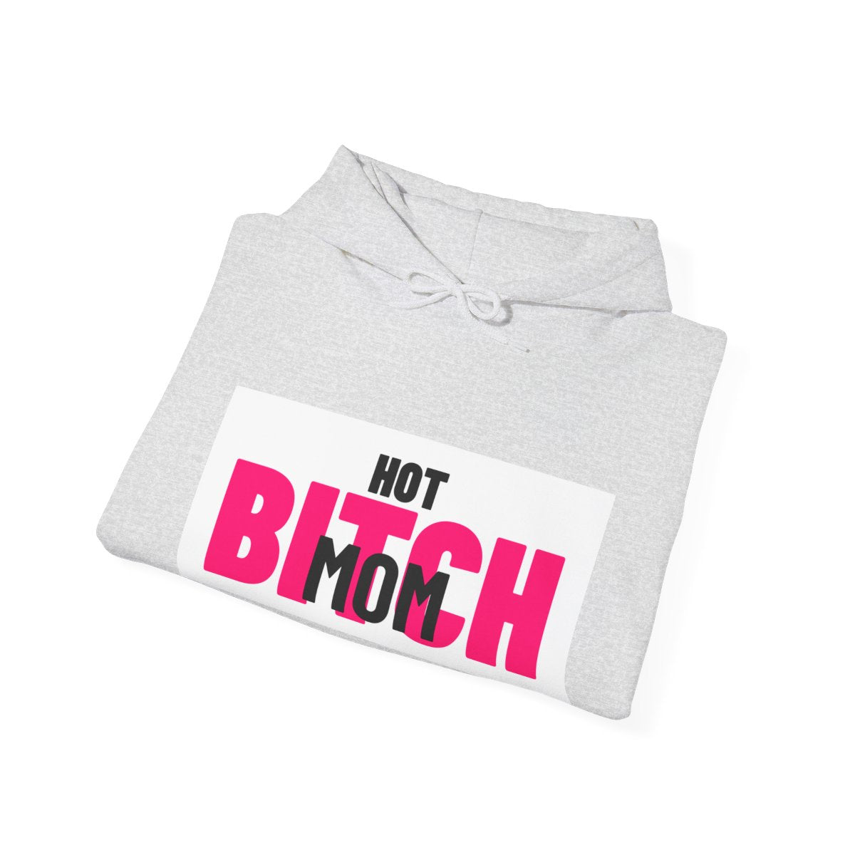 Hot Bitch Mom Hoodie — Black Logo - View 4