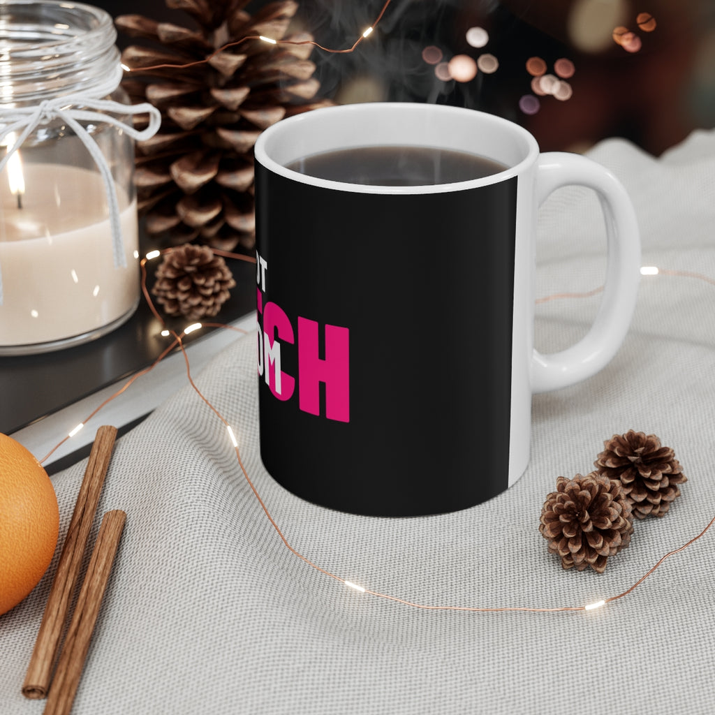 Hot Bitch Mom Mug — White Logo - View 4