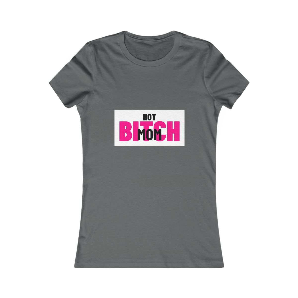 Hot Bitch Mom Sweatshirt — Black Logo - View 4