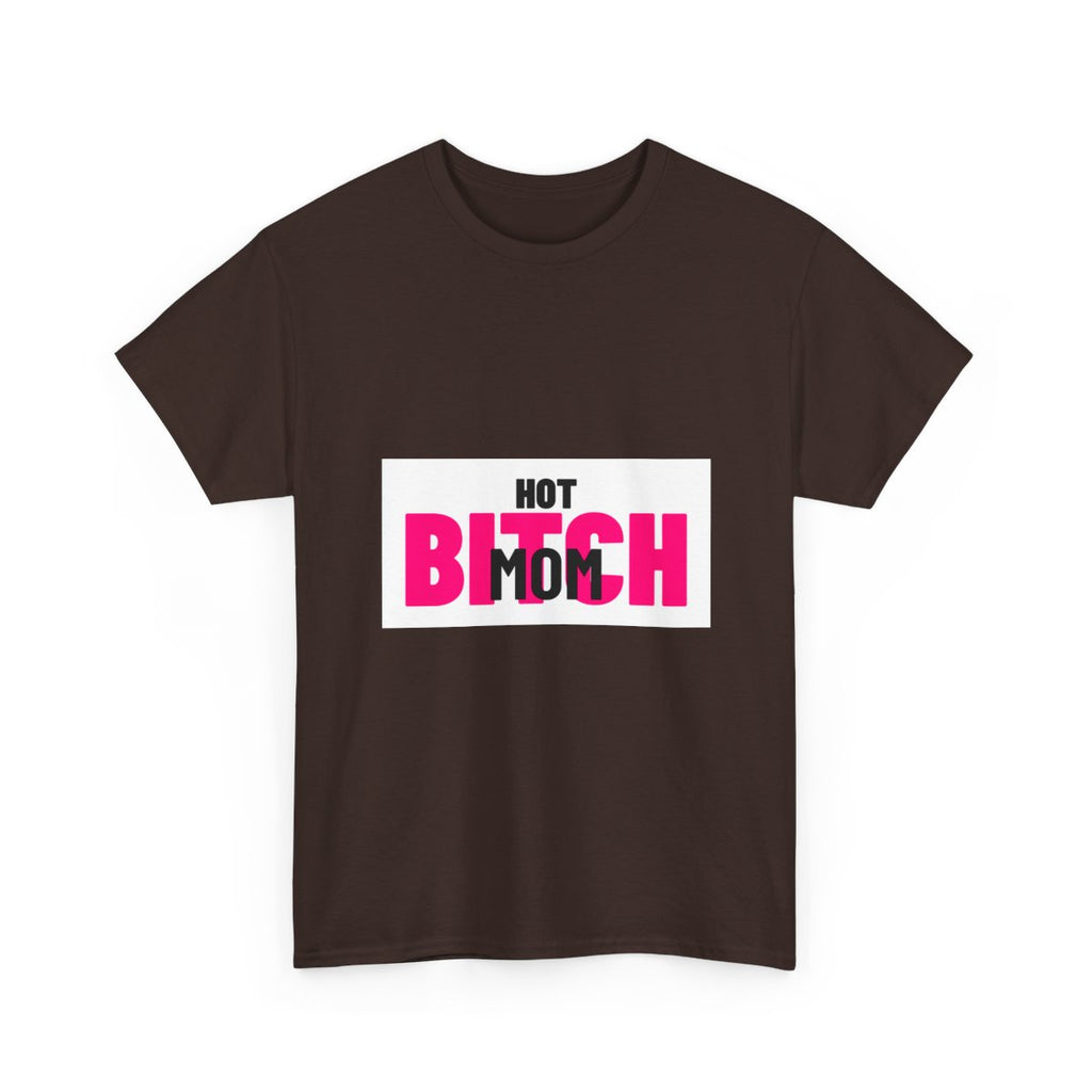 Hot Bitch Mom T-Shirt — Black Logo - View 3